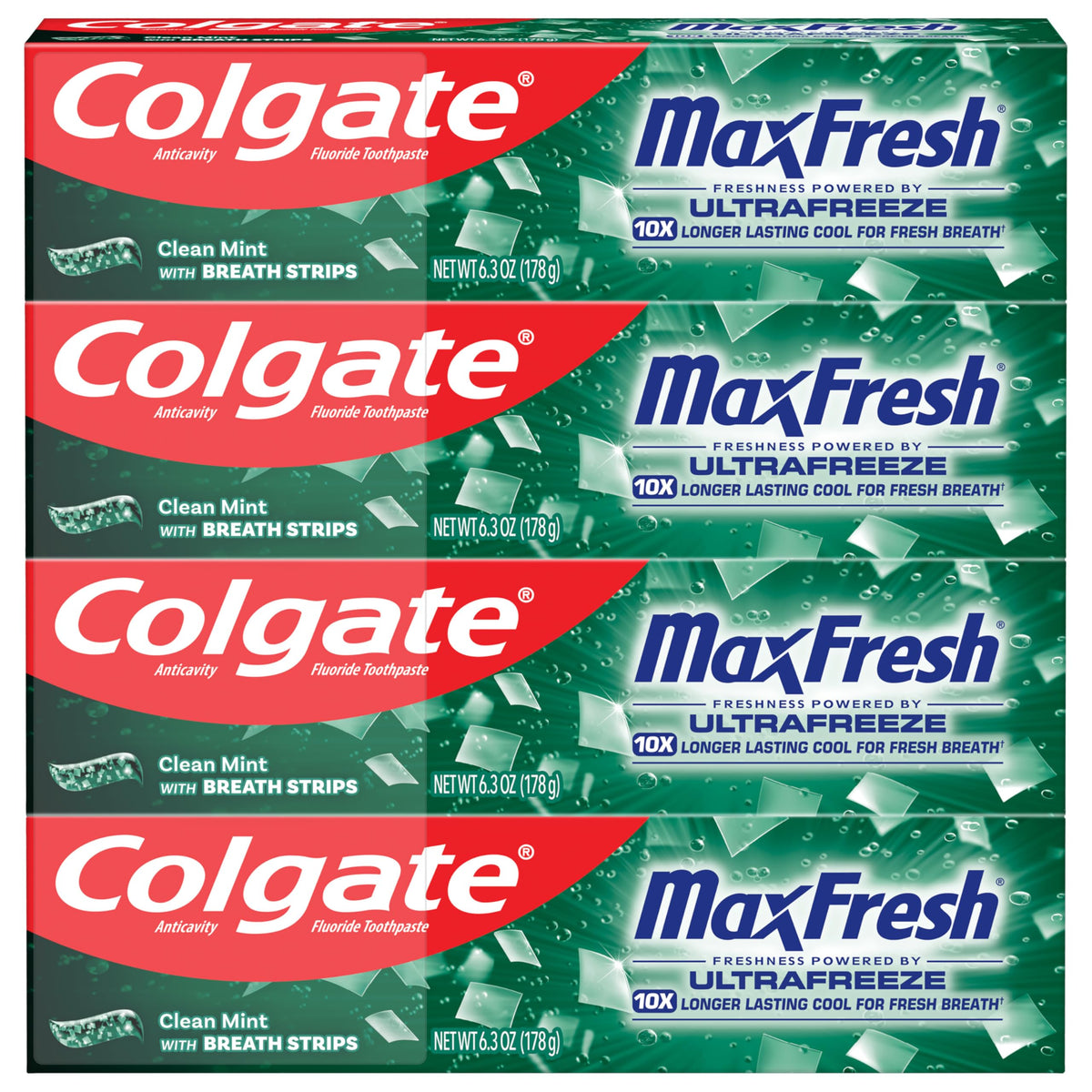 미국직구 콜게이트 맥스프레시 치약 6.3oz(179g) 4팩 무료배송 / Colgate MaxFresh Fluoride Toothpaste