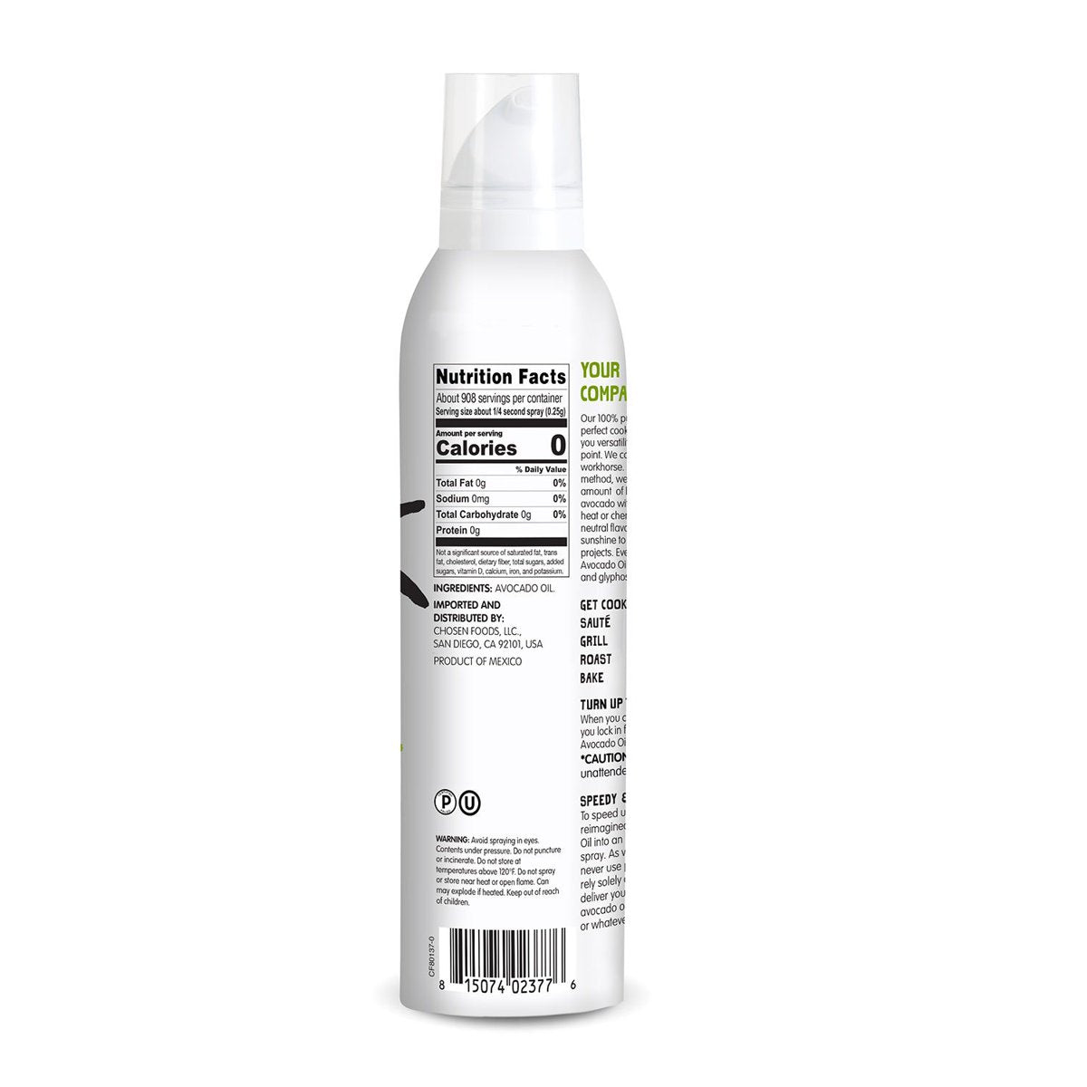 미국직구 Chosen Foods Avocado 237ml / Chosen Foods Avocado Oil Cooking Spray 237ml, 2 pk. 7