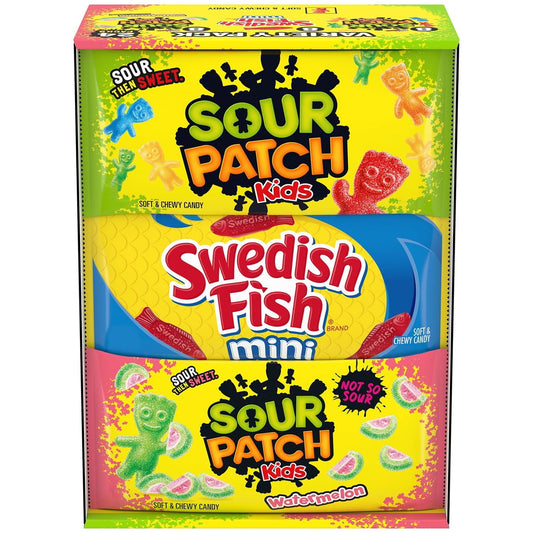 미국직구 SOUR PATCH KIDS 캔디 57g / SOUR PATCH KIDS SWEDISH FISH Variety Pack Candy 57g 24 pk 1