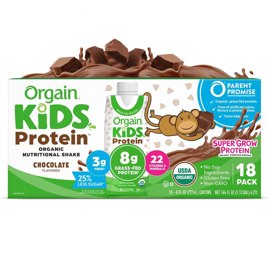 미국직구 Orgain Kids 초콜릿 237ml / Orgain Kids 8g Protein Organic Nutritional Shake, Chocolate,  1