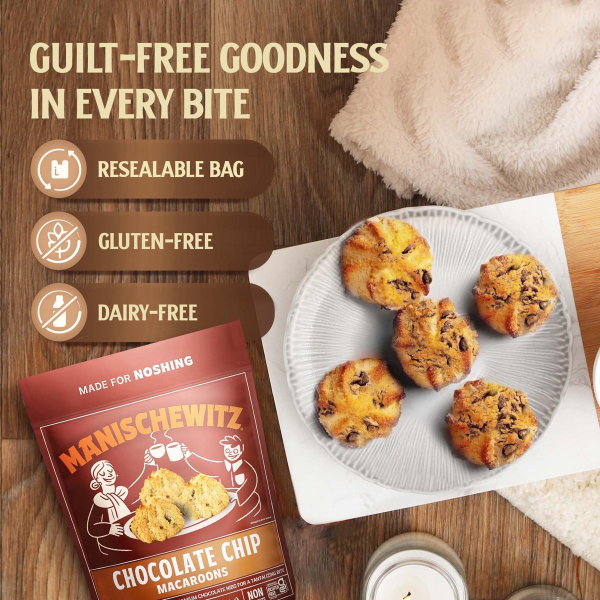 미국직구 3x Manischewitz Macaroon 초콜릿 283g 2팩 / 3x | Manischewitz Macaroon Chocolate Chip Cook 4