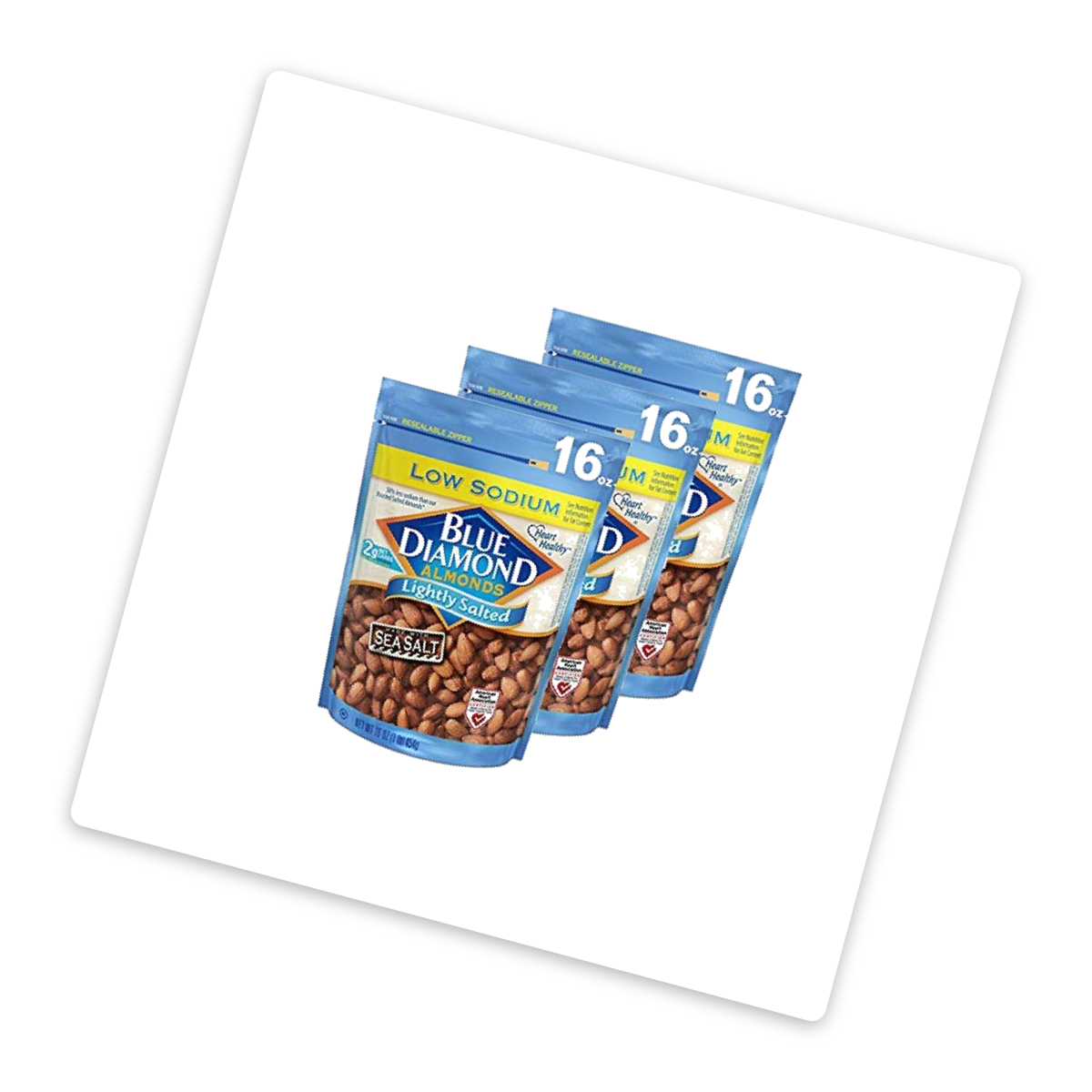 미국직구 Blue Diamond Lightly 견과 454g / Blue Diamond Lightly Salted Almonds, 3 Bags x 454g Eac 2