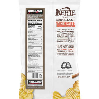 미국직구 Kirkland Signature Krinkle Cut Kettle Chips, Himalayan Salt, 32 oz