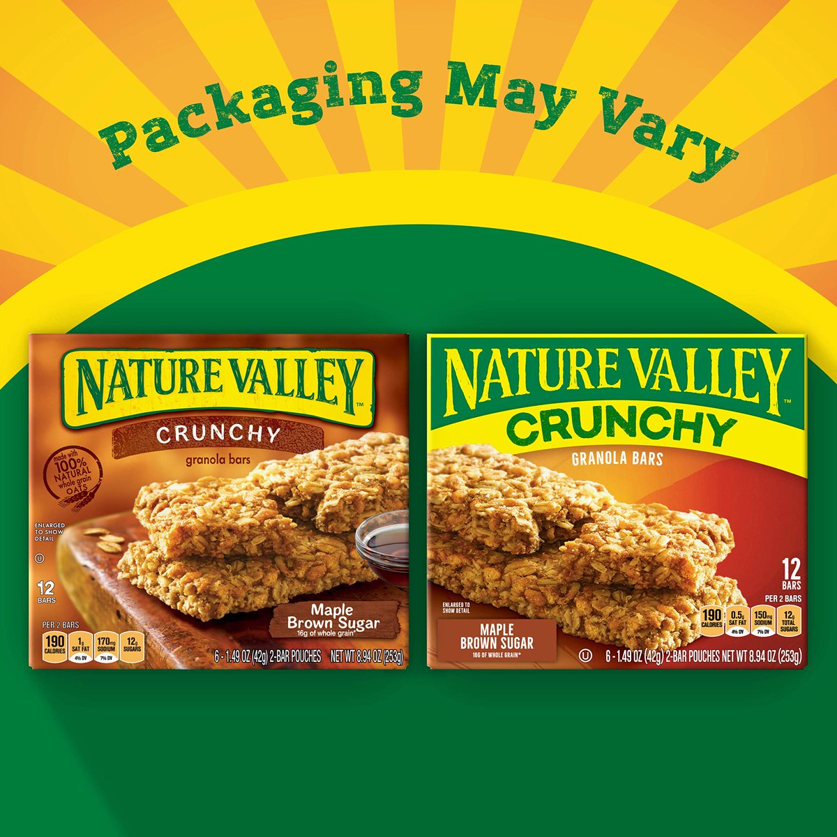미국직구 2x Nature Valley 340g 6팩 / 2x | Nature Valley Crunchy Granola Bars, Maple Brown Sugar 3