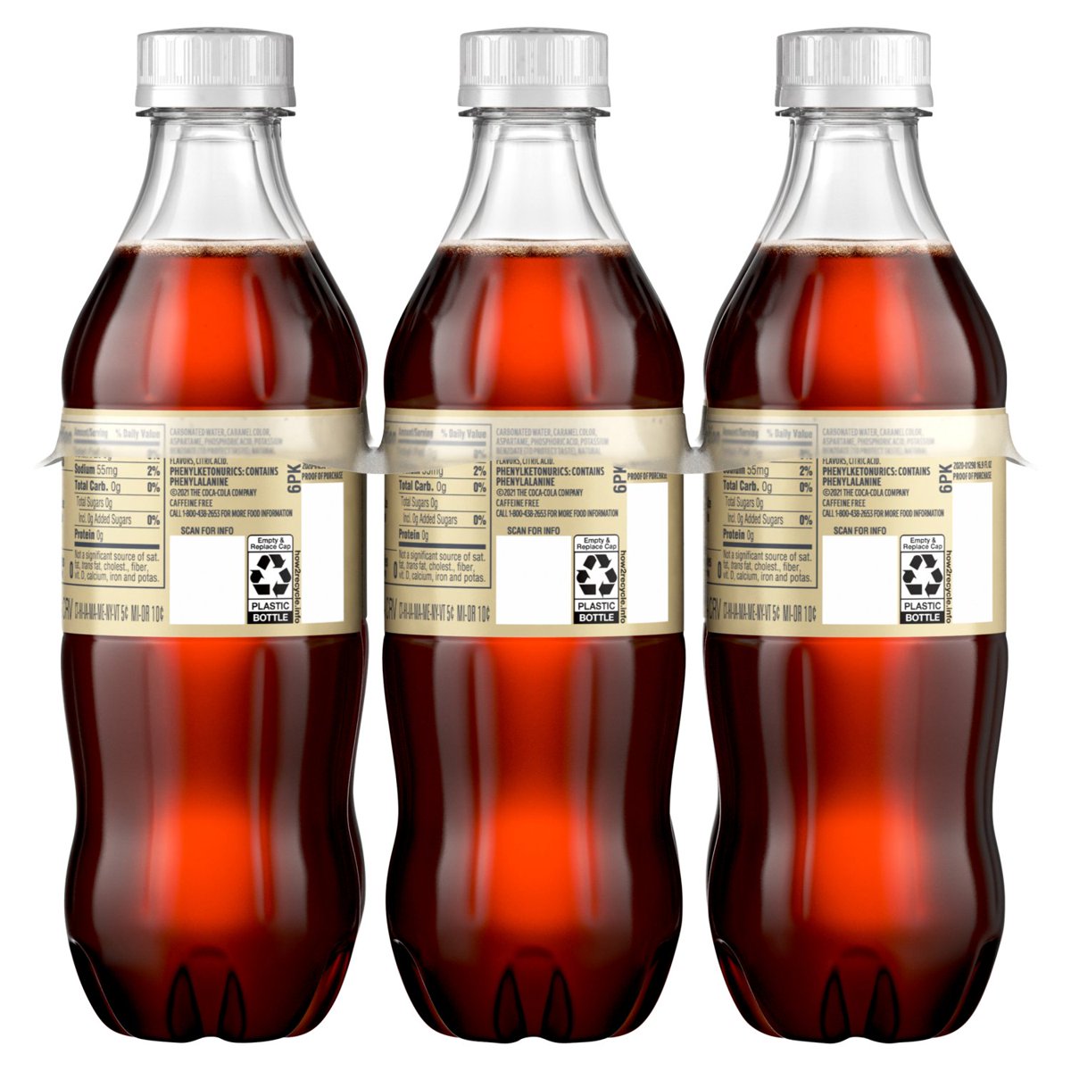 미국직구 2 Pack 500ml 2팩 / 2 Pack - Coke Soda Diet Caffeine Free - 6-500ml Package May Vary x2 2