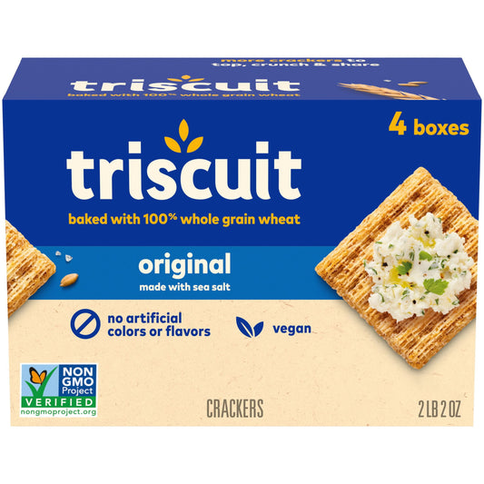 미국직구 Triscuit 과자 241g / Triscuit Original Whole Grain Wheat Vegan Crackers, 241g, 4 pk. 1