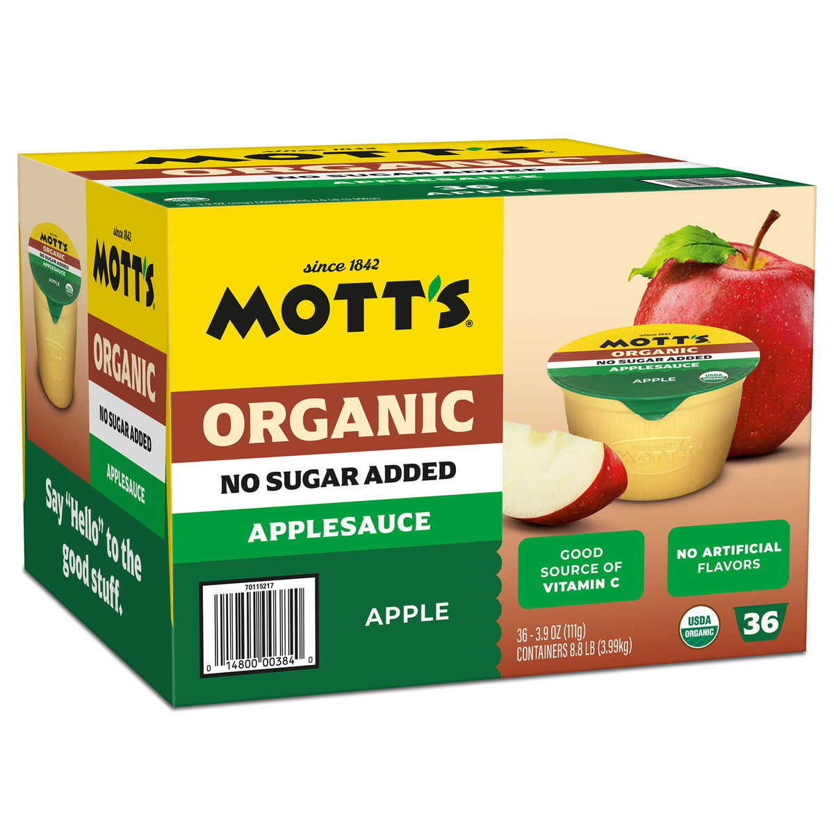 미국직구 Mott's Organic Applesauce, 3.9 oz, 36 ct