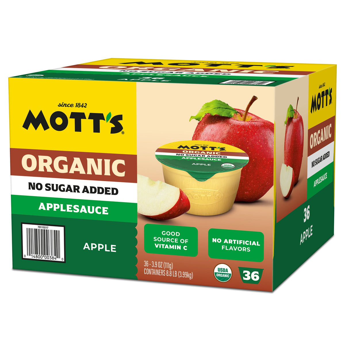 미국직구 Mott's Organic Applesauce, 3.9 oz, 36 ct