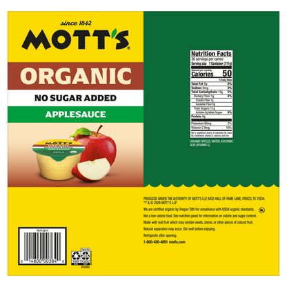 미국직구 Mott's Organic Applesauce, 3.9 oz, 36 ct