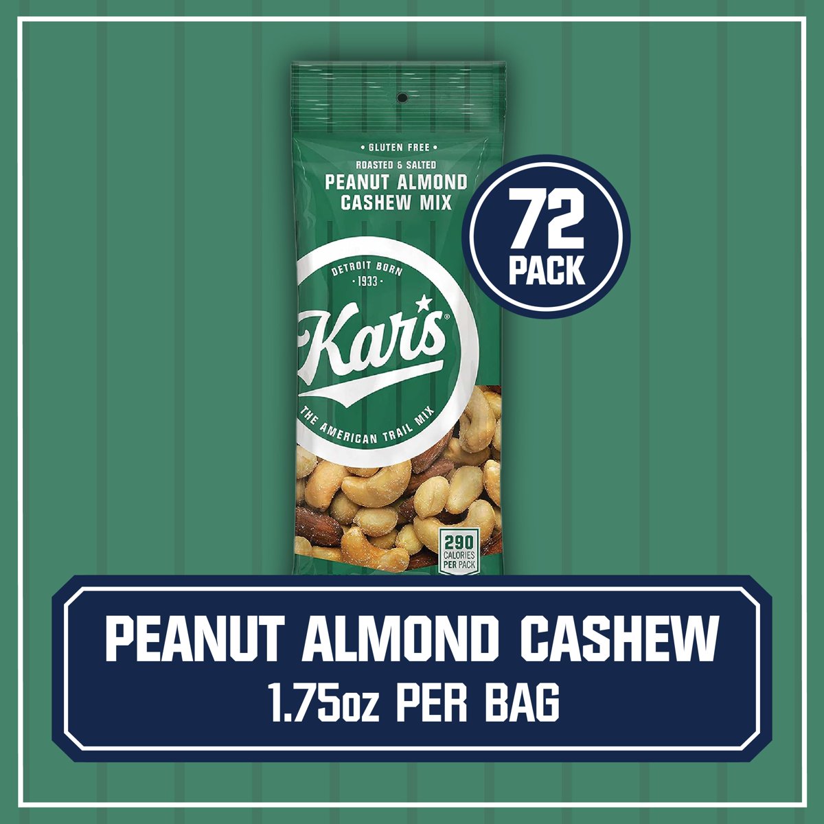 미국직구 2 Pack Kar's 견과 50g 2팩 / 2 Pack | Kar's Nuts Peanut Almond Cashew Mixed Nuts, 72 Bags 3