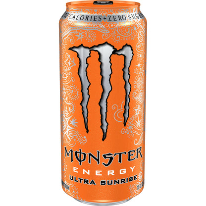 미국직구 Monster Energy Drink, Zero Sugar, Ultra Sunrise, 16 fl oz, 24 ct