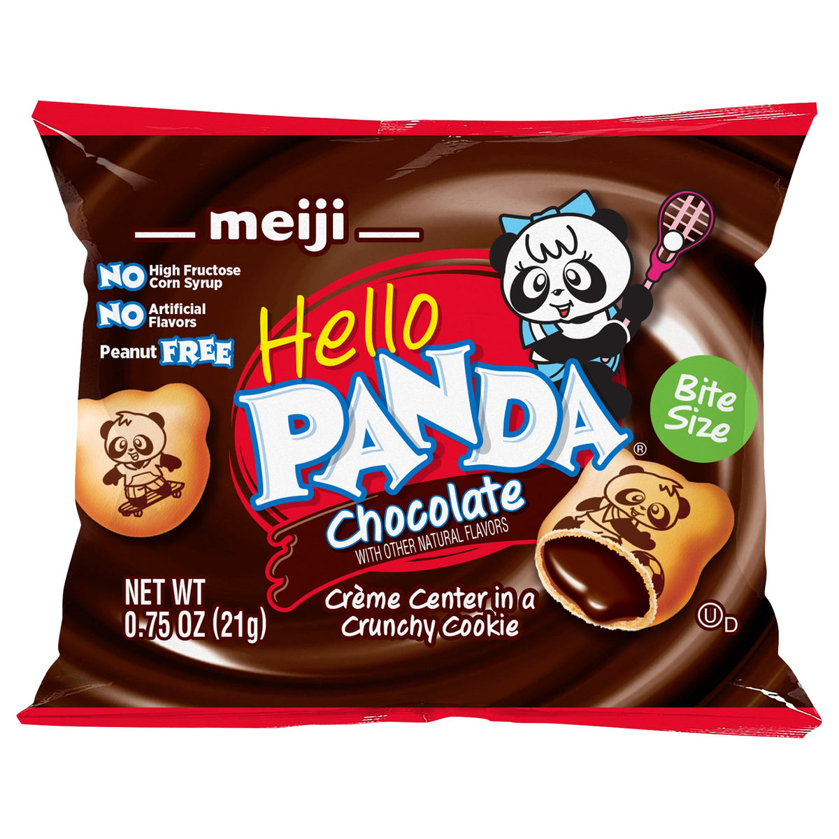 미국직구 Meiji Hello Panda Cookies, Chocolate, 0.75 oz, 32 ct