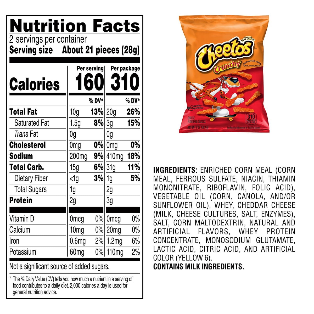 미국직구 Cheetos Crunchy Cheese 57g / Cheetos Crunchy Cheese Snacks, 57g, 64 pk. 2