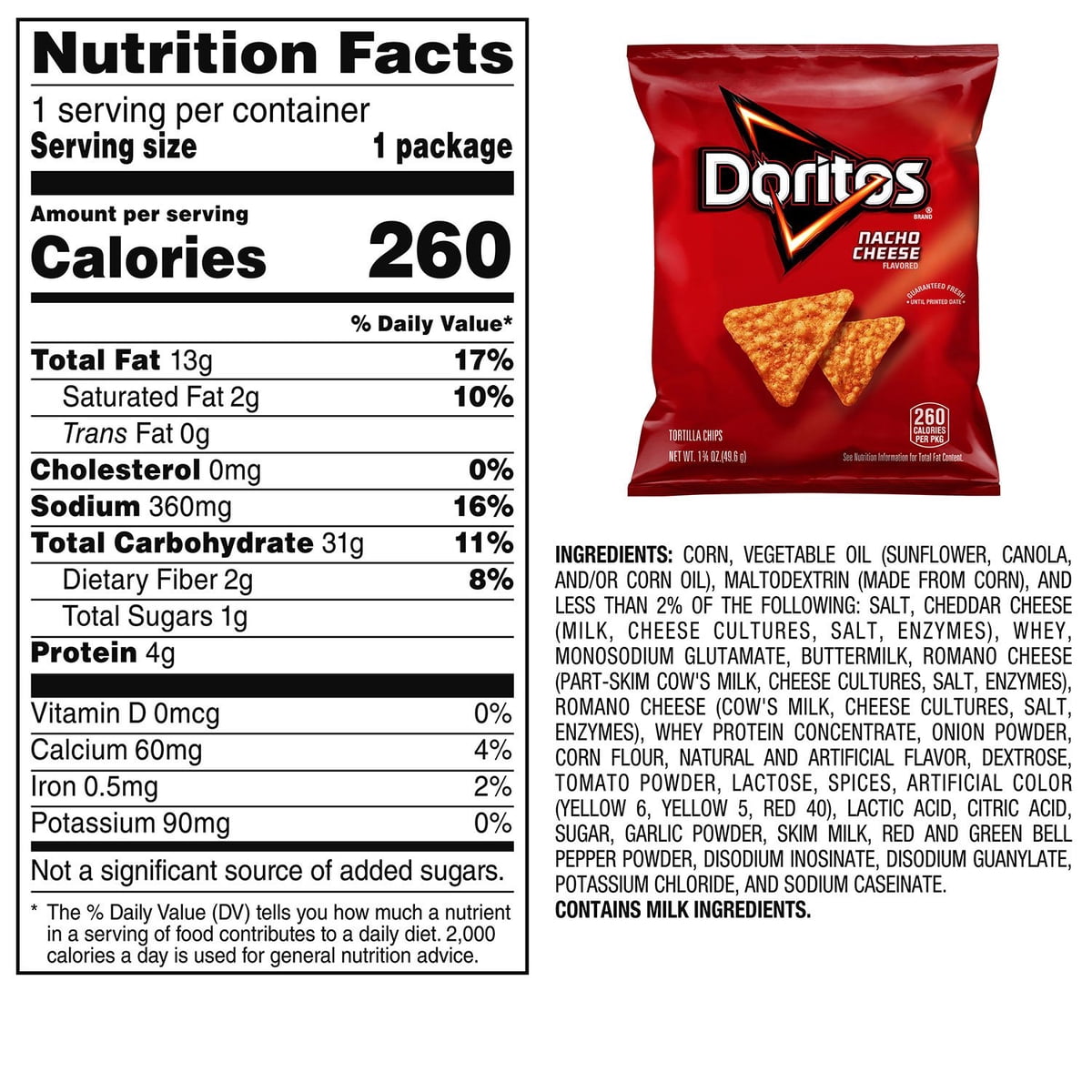 미국직구 Doritos Nacho Cheese 50g / Doritos Nacho Cheese Tortilla Chips, 50g, 64 pk. 2