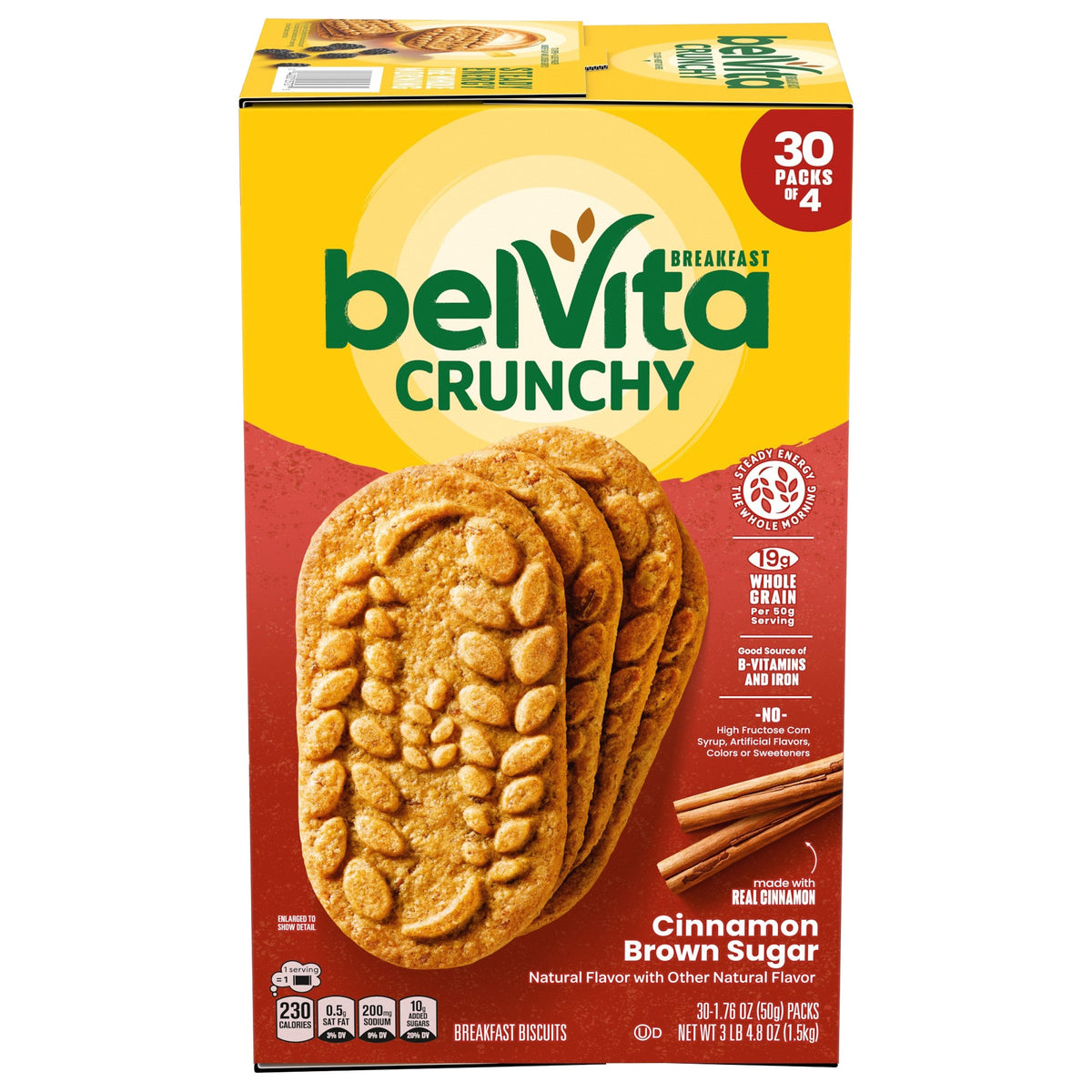 미국직구 벨비타 Breakfast Biscuits, Cinnamon Brown Sugar, 1.76 oz, 30 ct