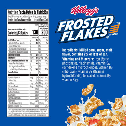 미국직구 프로스티드 플레이크 Kellogg's  Original Breakfast Cereal, 8 Vitamins and Minerals Bag, 39.5 oz