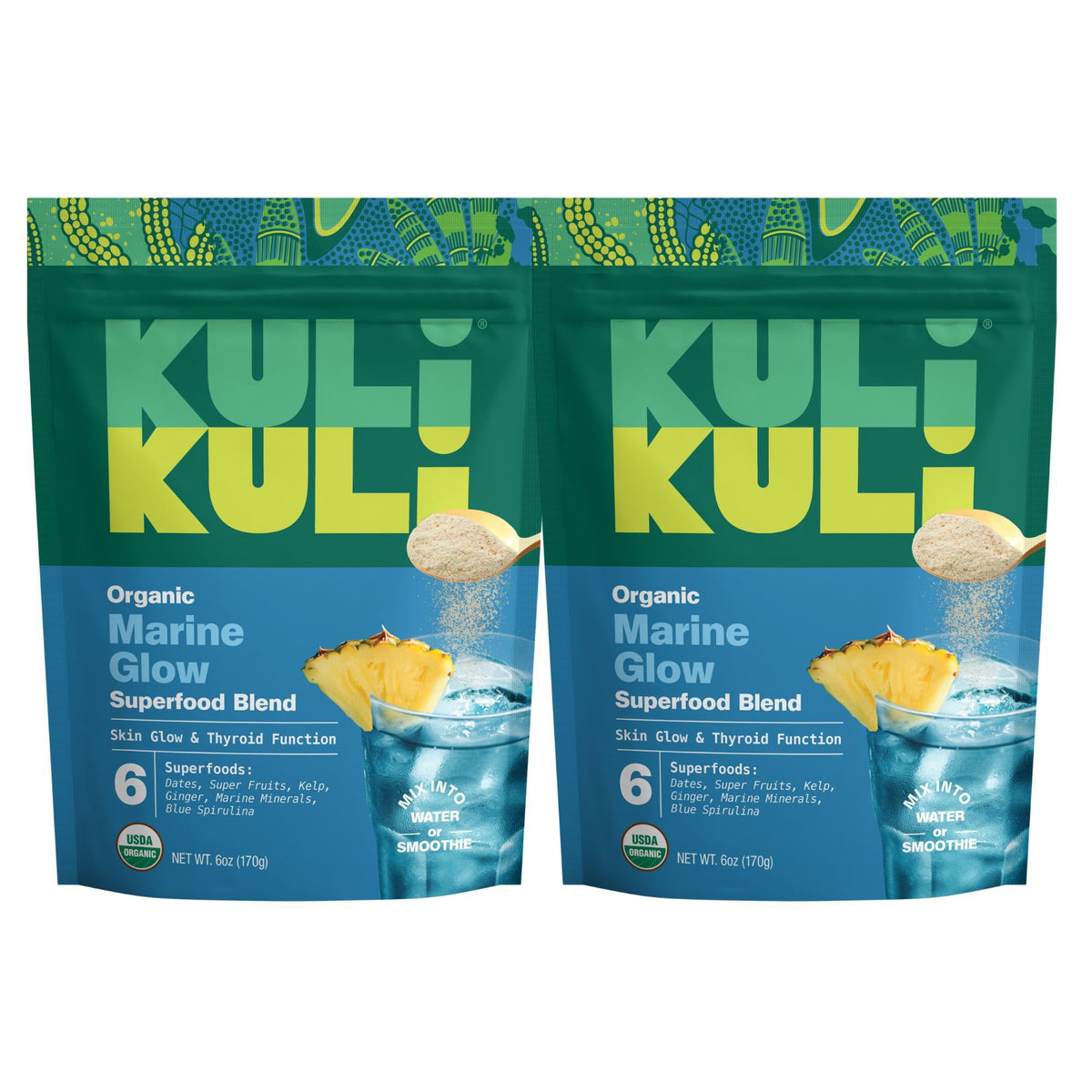 미국직구 Kuli Kuli Marine 170g 2팩 / Kuli Kuli Marine Glow Superfood Blend, 170g, 2 Pack 1