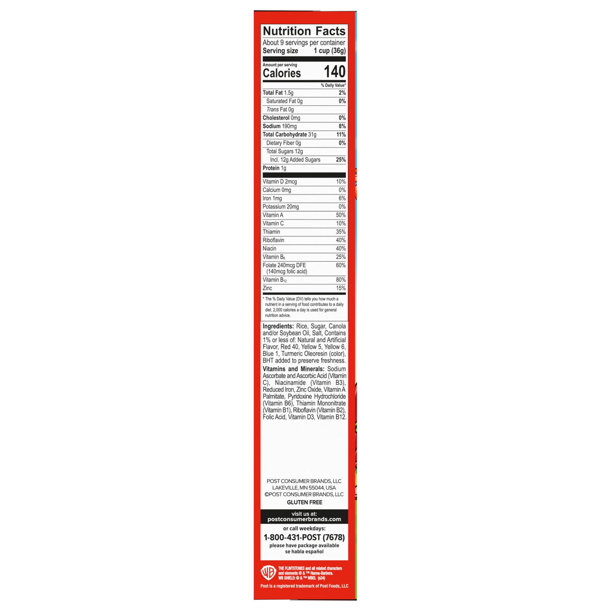 미국직구 포스트 2팩 / Post Fruity Pebbles Cereal Gluten Free 10 Vitamins Minerals Sweetened Rice C 7