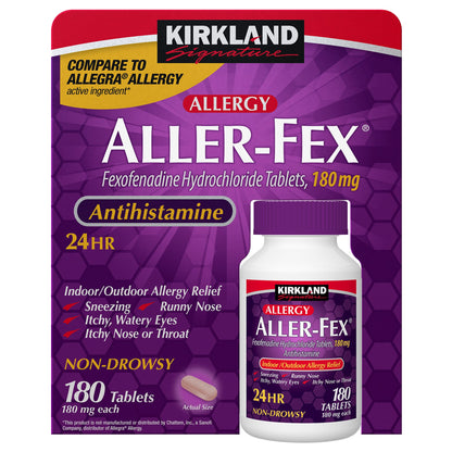 미국직구 커클랜드 알레르기약 Kirkland Signature Aller-Fex Antihistamine 180 mg., 180 Tablets