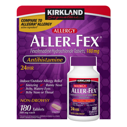 미국직구 커클랜드 알레르기약 Kirkland Signature Aller-Fex Antihistamine 180 mg., 180 Tablets