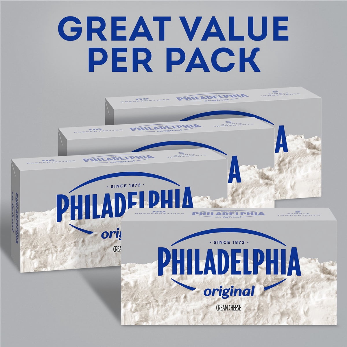 미국직구 Philadelphia 237ml / Philadelphia Original Cream Cheese Blocks, 237ml, 4 pk. 5