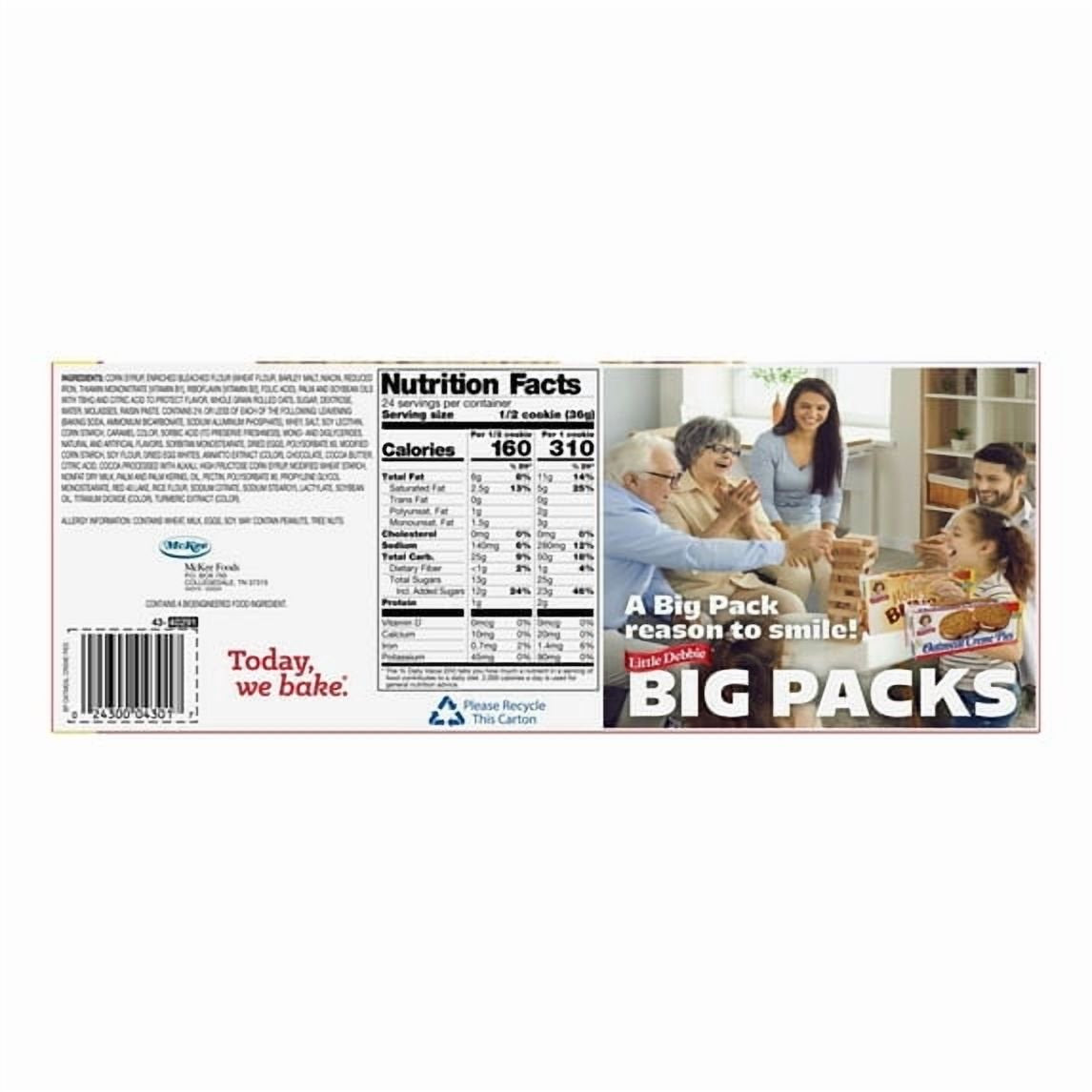 미국직구 2 pack Little 과자 850g 2팩 / 2 pack Little Debbie Big Pack Oatmeal Creme Pies, 12 Sandw 5