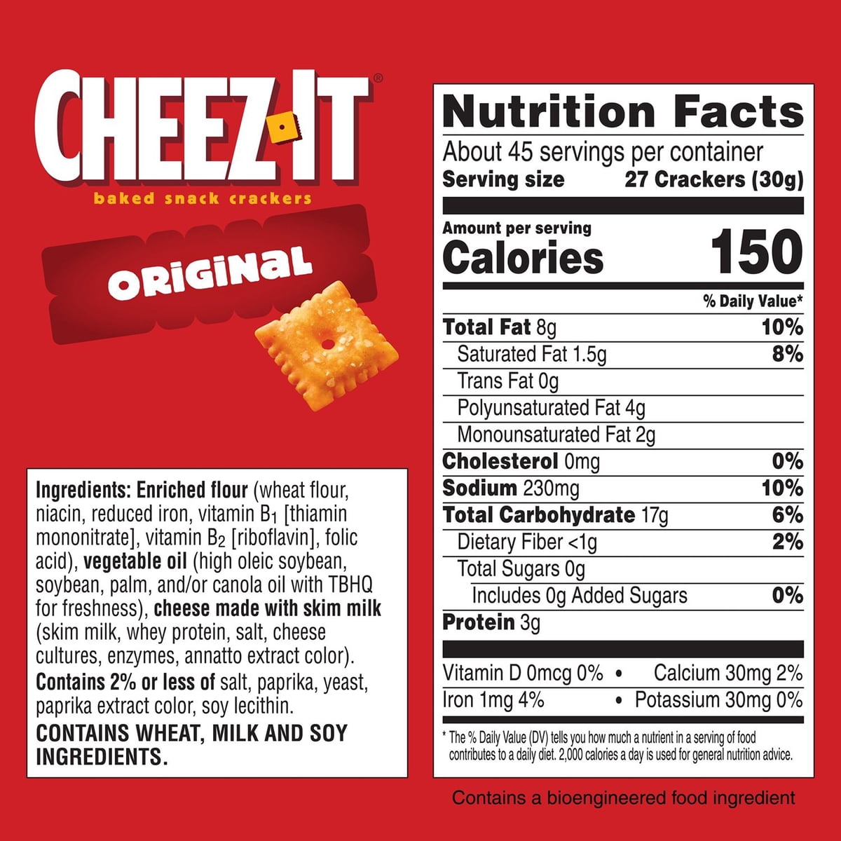 미국직구 Cheez-It 과자 680g / Cheez-It Original Baked Snack Crackers, 680g, 2 pk. 2