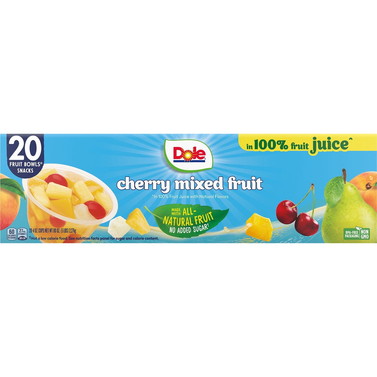 미국직구 Dole Fruit Bowls 113g / Dole Fruit Bowls Cherry Mixed Fruit in 100% Juice 113g, 20 pk 7