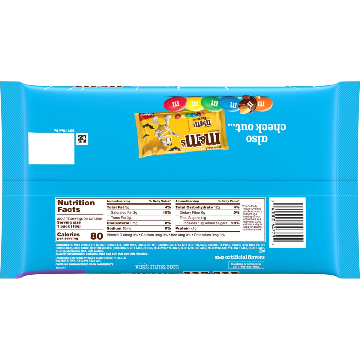 미국직구 M&M's Minis 초콜릿 191g 2팩 / M&M's Minis Milk Chocolate Halloween Candy Fun Size packs,  3