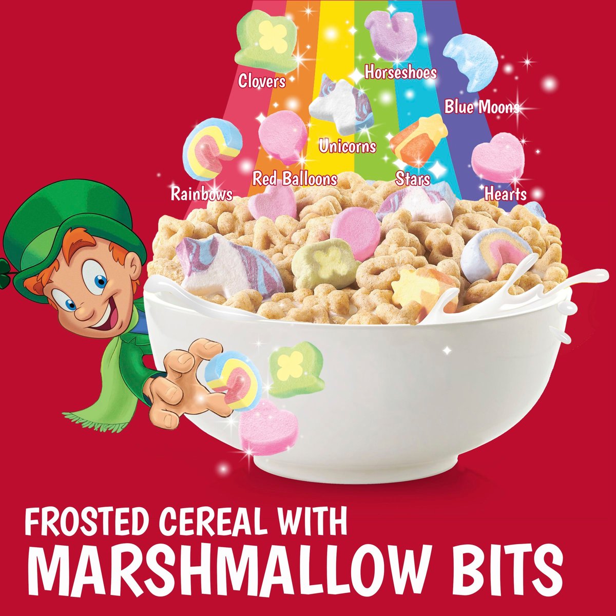 미국직구 Lucky Charms Cereal 142g 2팩 / Lucky Charms Cereal With Marshmallows With Leprechaun T 2