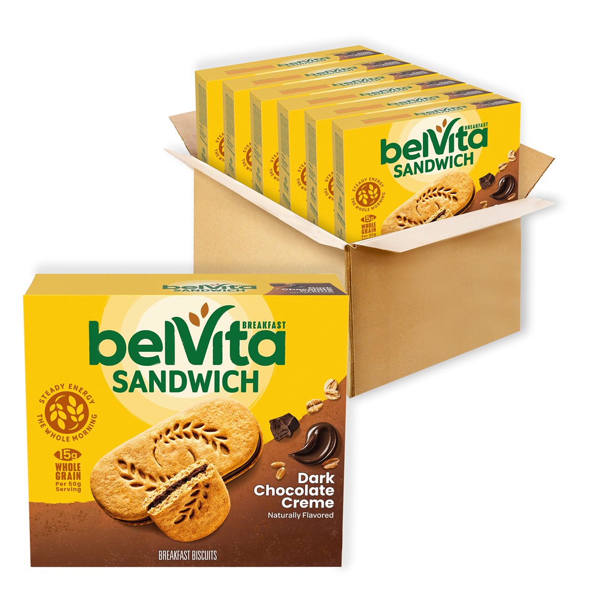 미국직구 3x Belvita Breakfast 초콜릿 6g / 3x | Belvita Breakfast Bar Biscuit Sandwiches, Dark Cho 2