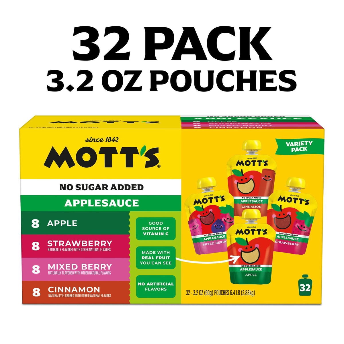 미국직구 Mott's No Sugar 91g 32팩 / Mott's No Sugar Added Applesauce Variety Pack, 91g, 32 ct. 3