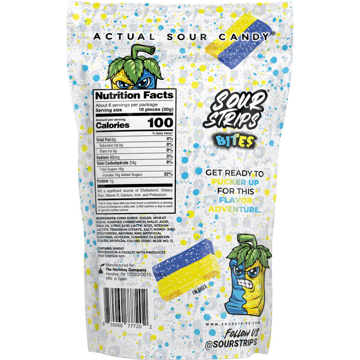미국직구 SOUR STRIPS Bites 캔디 180g 2팩 / SOUR STRIPS Bites Bluerazz Lemonade Flavored Chewy, Ca 3