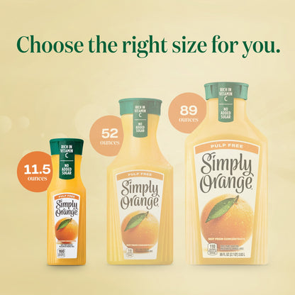 미국직구 심플리 Orange Pulp-Free Orange Juice Bottle, 11.5 fl oz