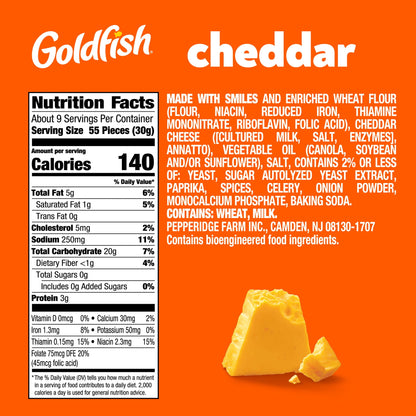 미국직구 골드피쉬 Cheddar Cheese Crackers, 10 oz Bag