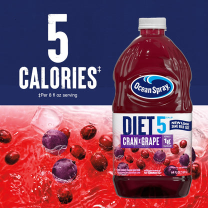 미국직구 오션스프레이 ® Diet Cran-Grape® Cranberry Grape Juice Drink, 64 fl oz Bottle