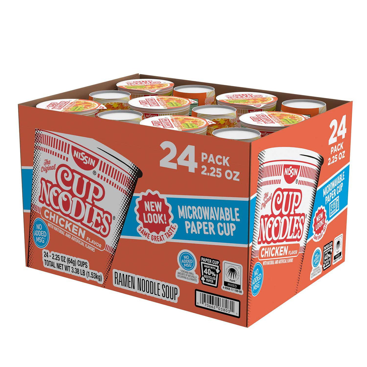 미국직구 Nissin Cup Noodles 64g 24팩 / Nissin Cup Noodles, Chicken Flavor 64g, 24 ct. 1