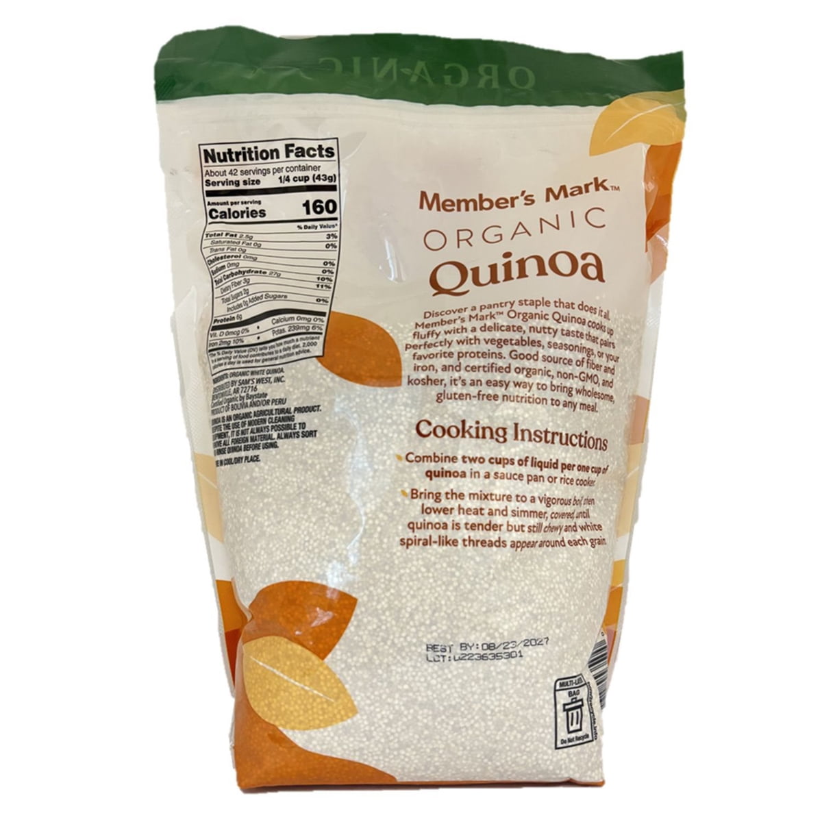 미국직구 멤버스마크 1.8kg / Members Mark Organic Quinoa, 1.8kg 2