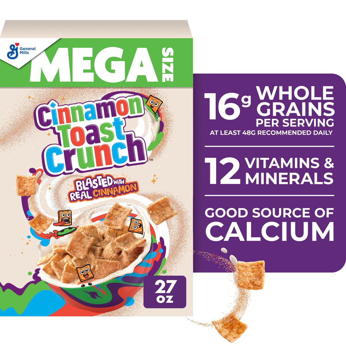 미국직구 Cinnamon Toast Crunch 765g 2팩 / Cinnamon Toast Crunch Breakfast Cereal, Crispy Cinnam 2