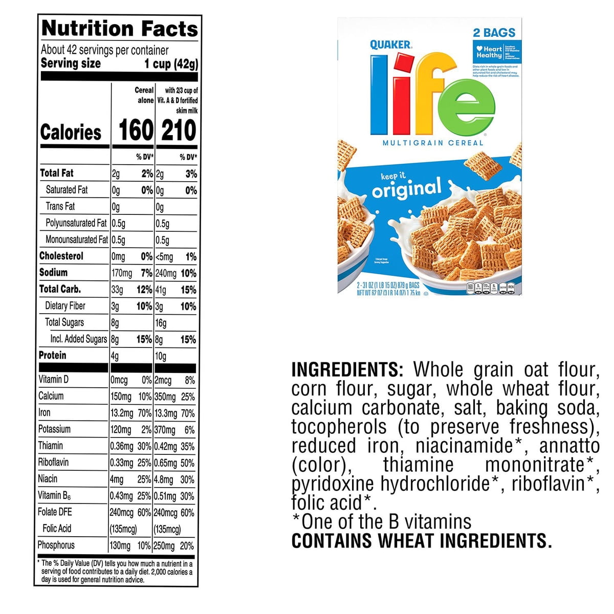 미국직구 Life Multigrain Cereal 1.8kg / Life Multigrain Cereal, 1.8kg 2
