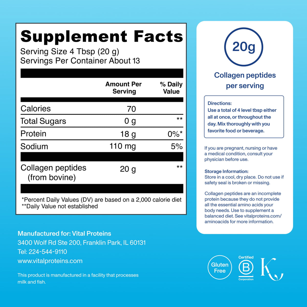 미국직구 Vital Proteins 콜라겐 283g / Vital Proteins Collagen Peptides Powder Supplement For Hair 7