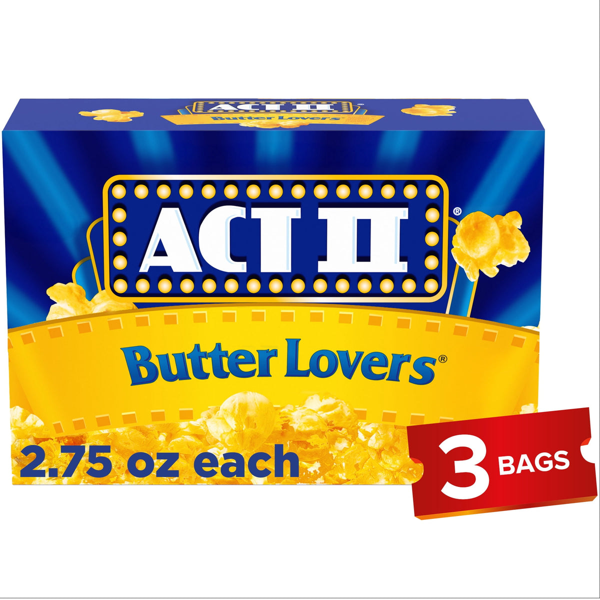 미국직구 액트투 Butter Lovers Microwave Popcorn, 2.75 oz., 3-Count Bags