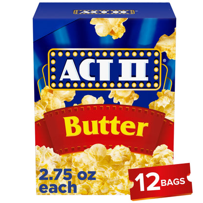 미국직구 액트투 Butter Microwave Popcorn, 2.75 oz., 12-Count Bags