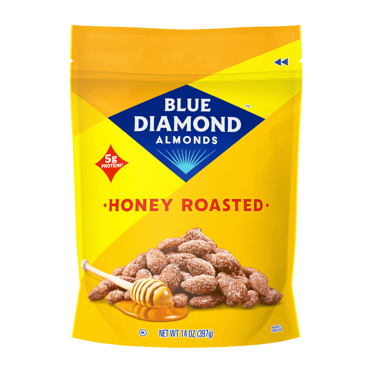 미국직구 블루다이아몬드 Almonds, Classic and Sweet Honey Roasted Flavored Snack Nuts for Snacking, Lunches, Holiday, On-The-Go, Kids and Adults, 14oz Bag