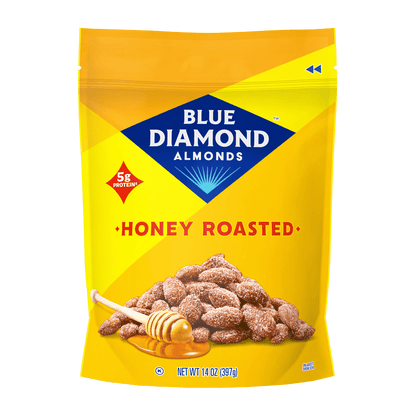 미국직구 블루다이아몬드 Almonds, Classic and Sweet Honey Roasted Flavored Snack Nuts for Snacking, Lunches, Holiday, On-The-Go, Kids and Adults, 14oz Bag
