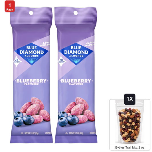 미국직구 Blue Diamond Blueberry 견과 43g / Blue Diamond Blueberry Almonds, 24 Tubes x 43g Each, with Bybie 1