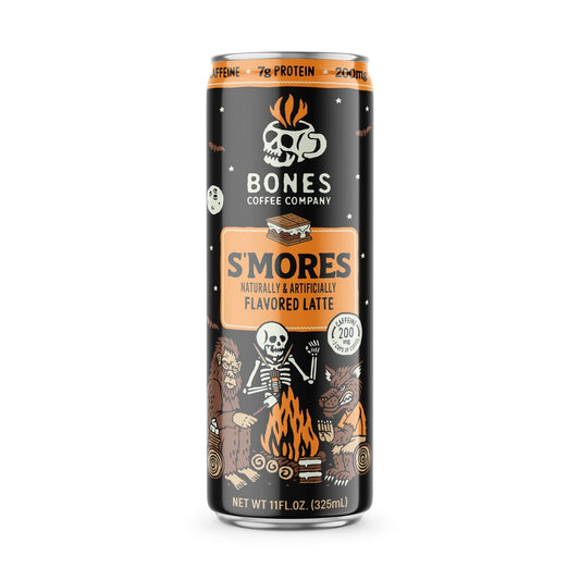 미국직구 Bones 커피 325ml 2팩 / Bones Coffee Company S'mores Flavored Iced Coffee Latte, Ready To 1