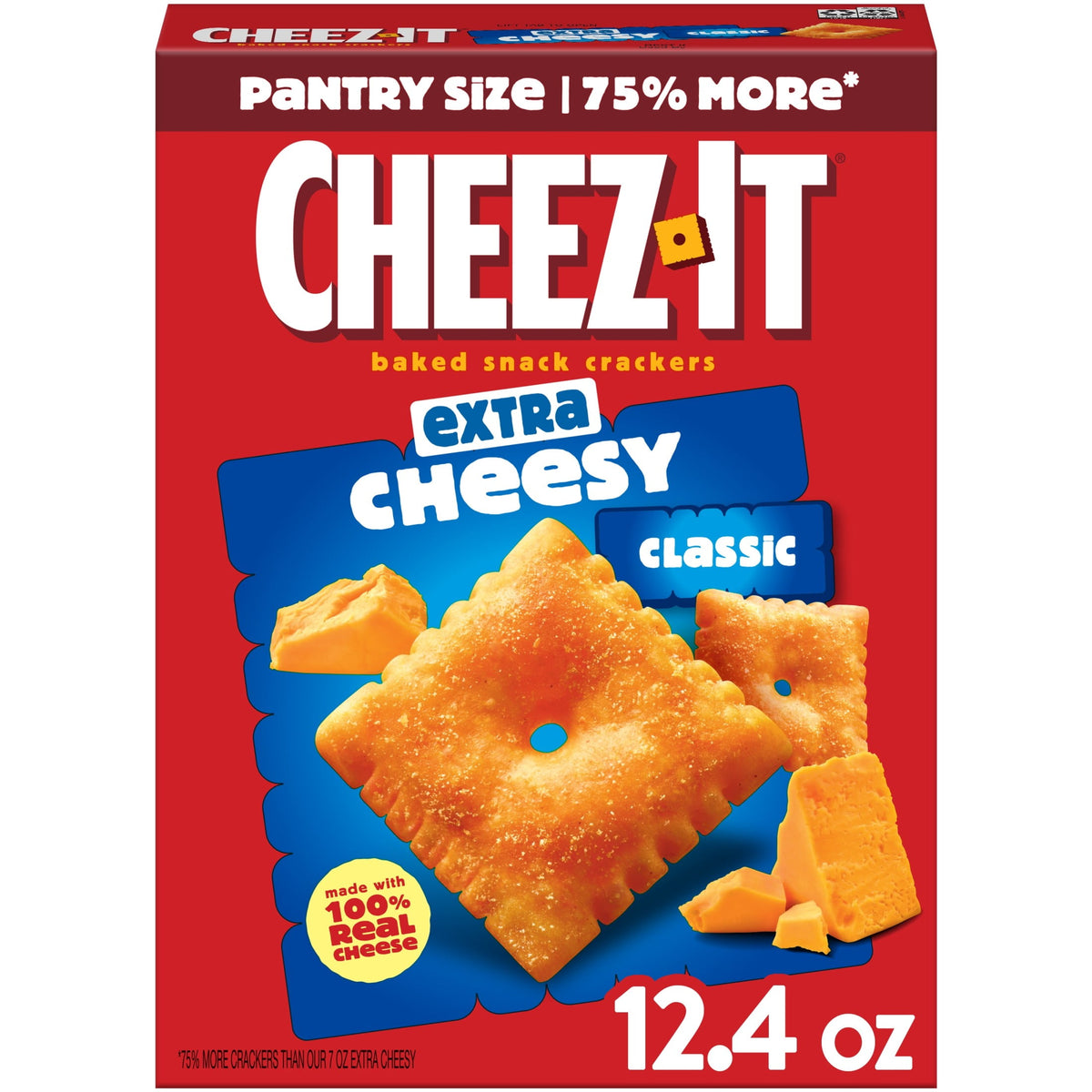 미국직구 치즈잇 Extra Cheesy Cheese Crackers, Baked Snack Crackers, 12.4 oz