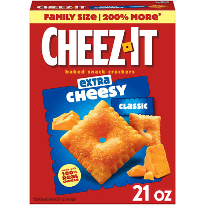 미국직구 치즈잇 Extra Cheesy Cheese Crackers, Baked Snack Crackers, 21 oz