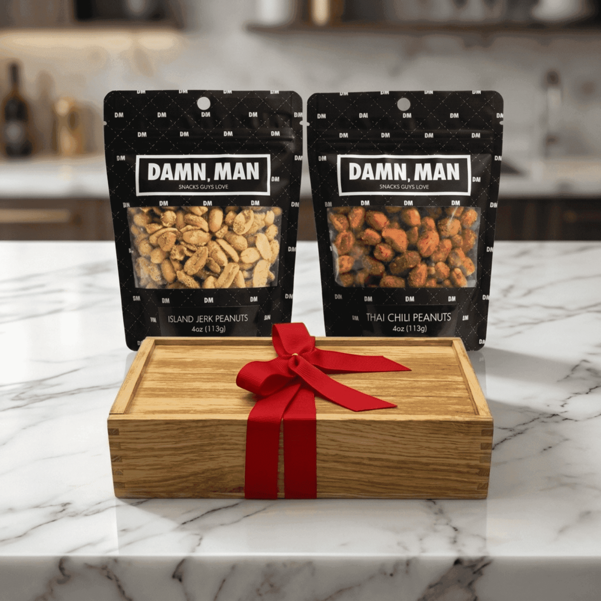 미국직구 Damn Man Spicy 견과 113g / Damn Man Spicy Nut Sampler Gift Box - 2 Resealable Bags of Snacks 113g 1